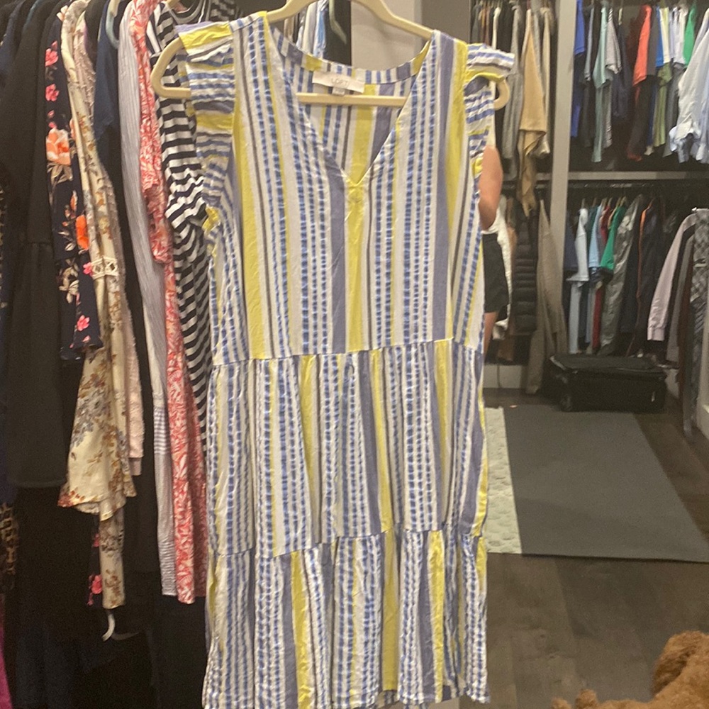 Like new loft flutter sleeve tier dress